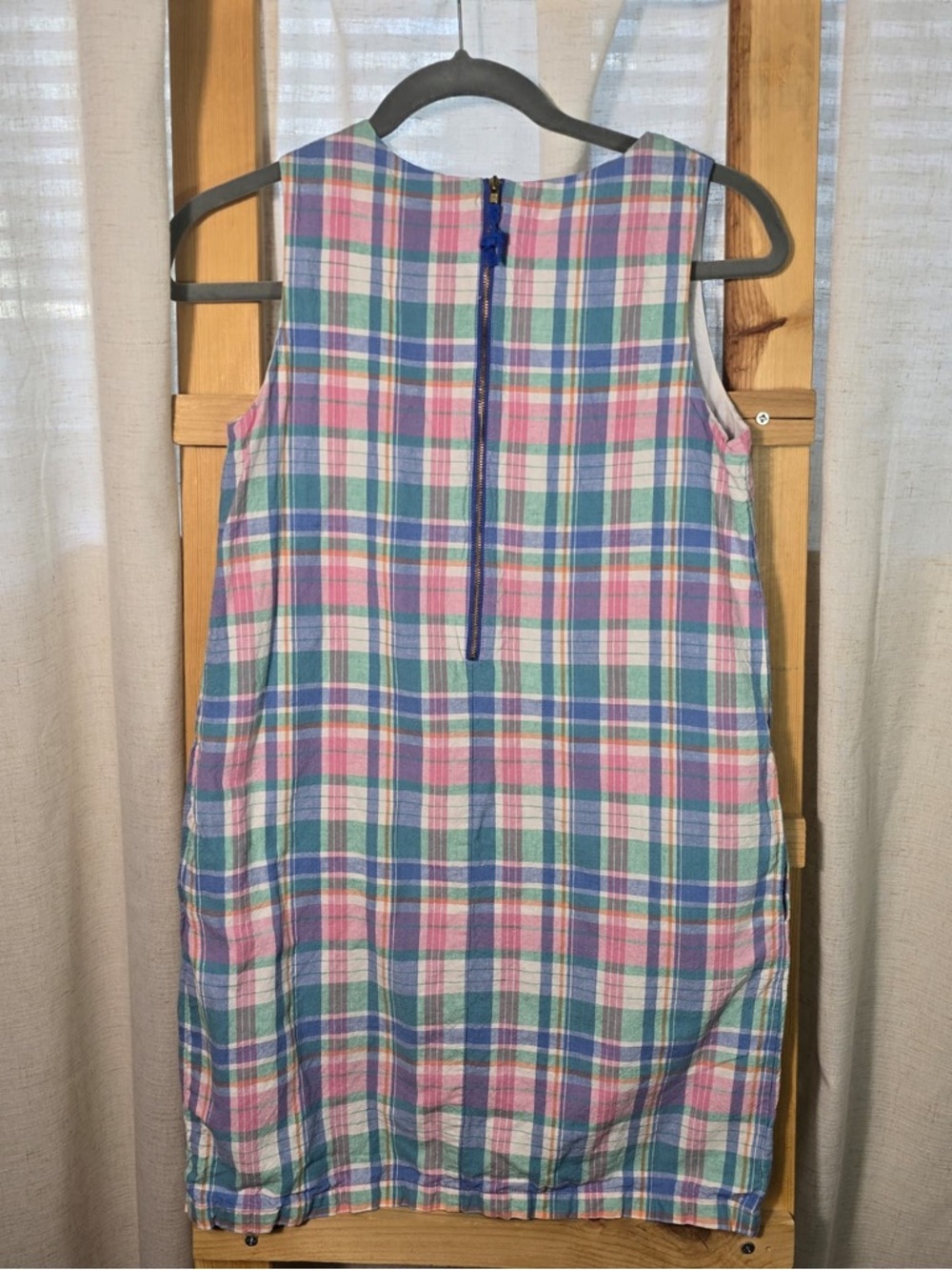 Vineyard Vines Plaid Shift Dress in Pink, Blue & Green - Picture 2 of 6